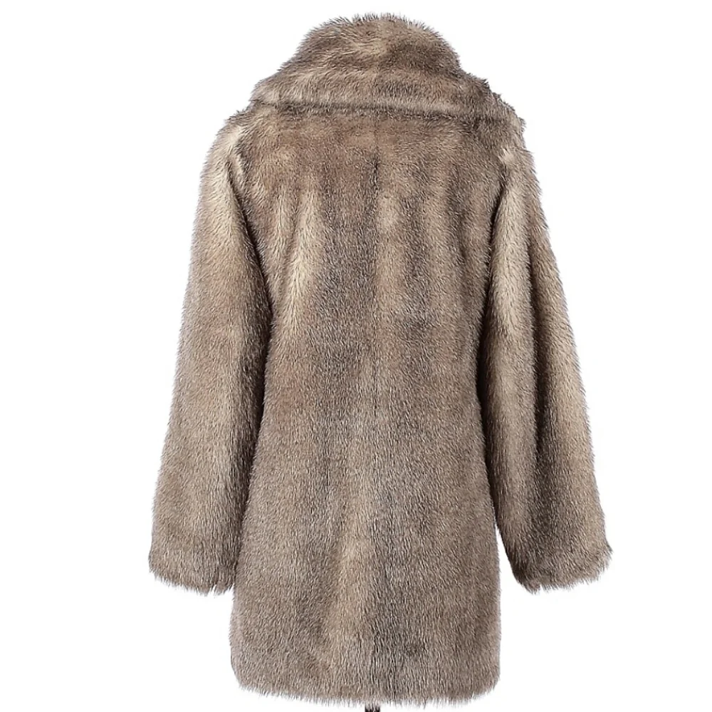 ✅ Unreal Fur Elixir Coat, Gray-Natural (S)